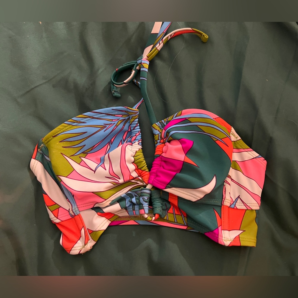 Women’s bikini top tropical bright colors size small